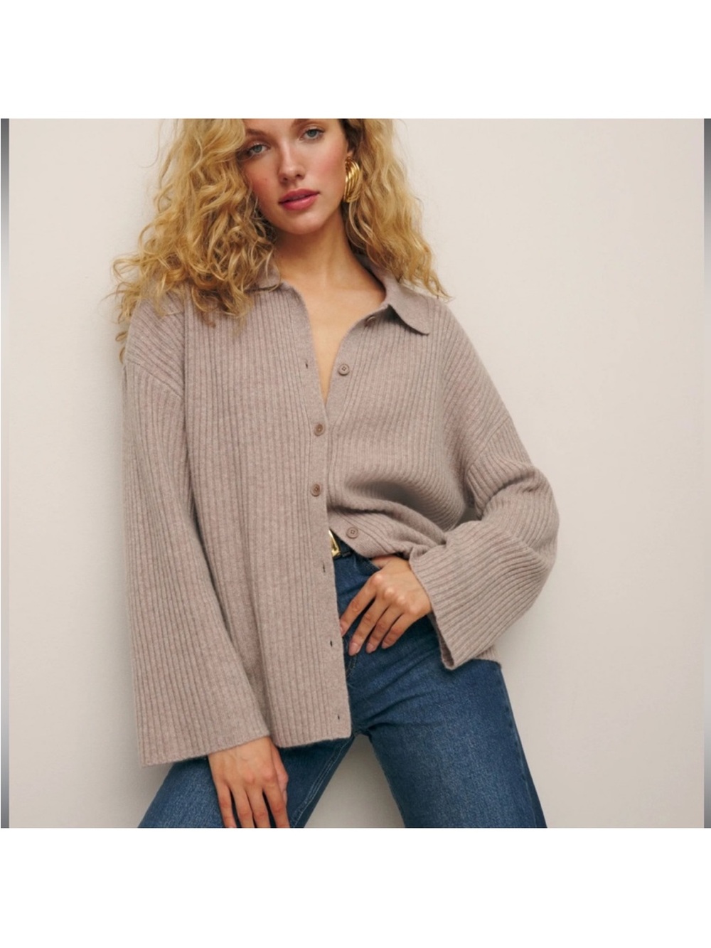 Reformation Fantino Cashmere Cardigan Sz Sm
